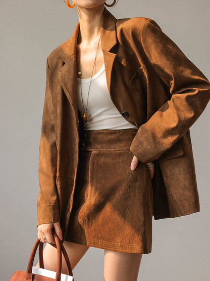 Denise | Retro Suede Blazer