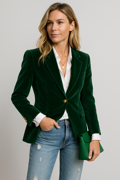 Women's Velvet Blazer