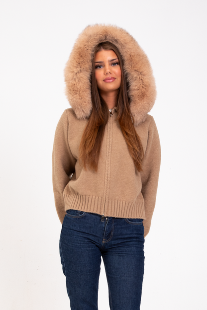 Warm and Stylish Hooded Wool Coat