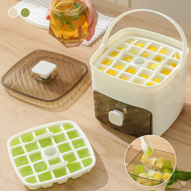 Convenient Ice Storage Container with Pressure Mechanism