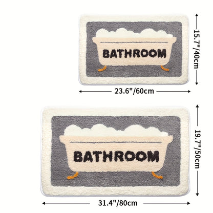 DryStep | Ultra-Absorbent Non-Slip Bath Mat - Fast-Drying Mat for Safe and Comfortable Bathroom Use