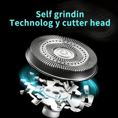 Compact Waterproof Electric Shaver — Portable Grooming Tool with 15 Blades