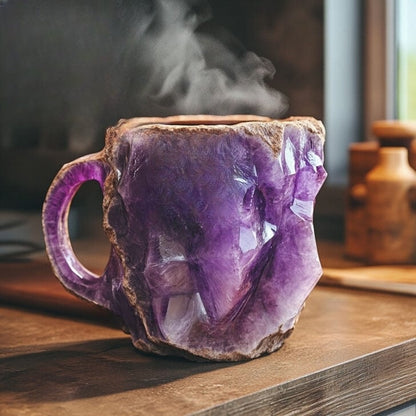 Crystal-Infused Mineral Coffee Mugs