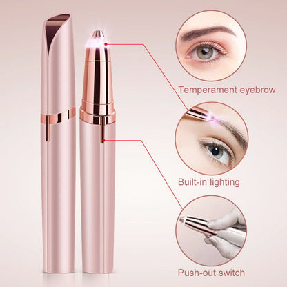 Precision Eyebrow and Facial Hair Epilator with LED Light