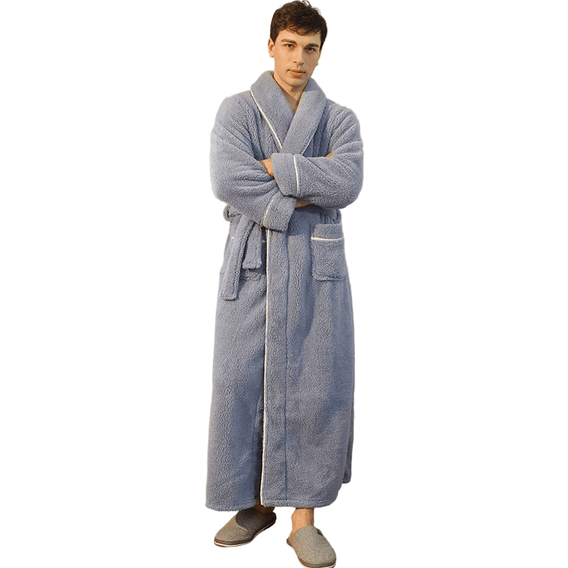 Cozy Fleece Robe with Adjustable Tie Belt
