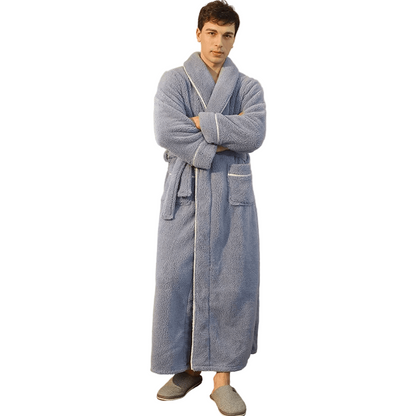 Cozy Fleece Robe with Adjustable Tie Belt