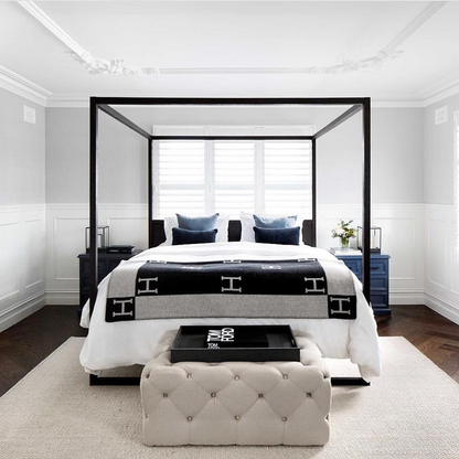 Luxurious Cashmere and Wool Gold Throw Blanket