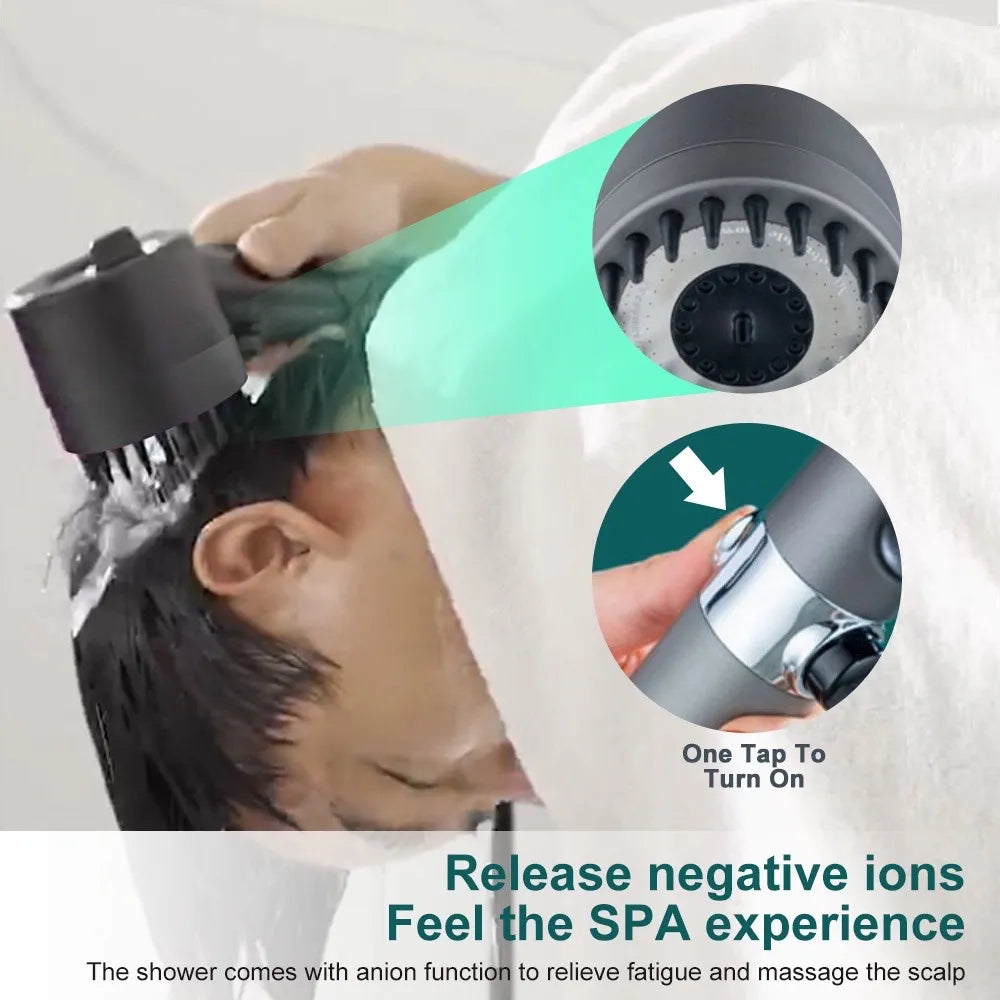 HydroSpa High-Pressure Showerhead - Enhanced Water Pressure & 9-Stage Filtration System
