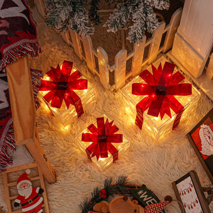 Christmas Decorative Gift Box Set - 3 Stylish Boxes