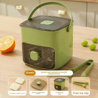 Convenient Ice Storage Container with Pressure Mechanism