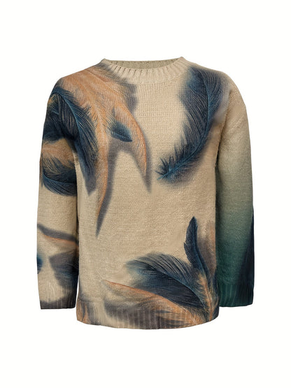 Chloe | Chic Winter Sweater with Elegant Feather Detail