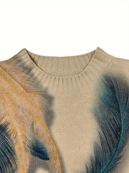 Chloe | Chic Winter Sweater with Elegant Feather Detail