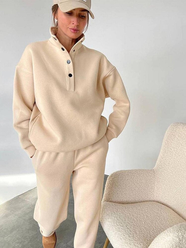 Cozy Oversized Fleece Jogging Set
