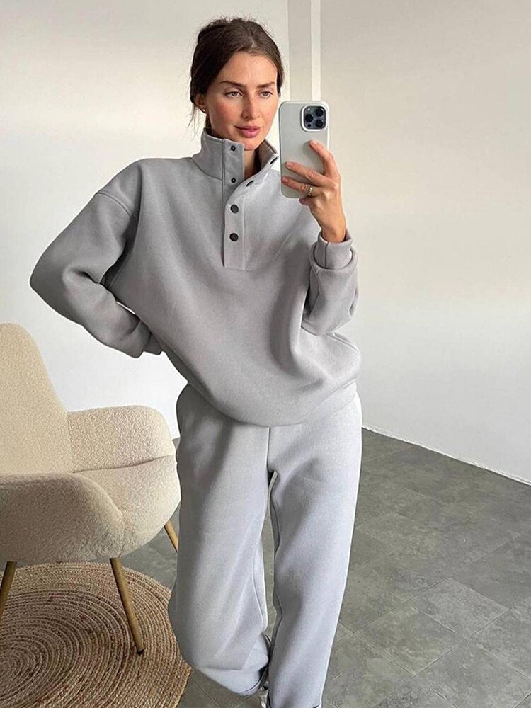 Cozy Oversized Fleece Jogging Set