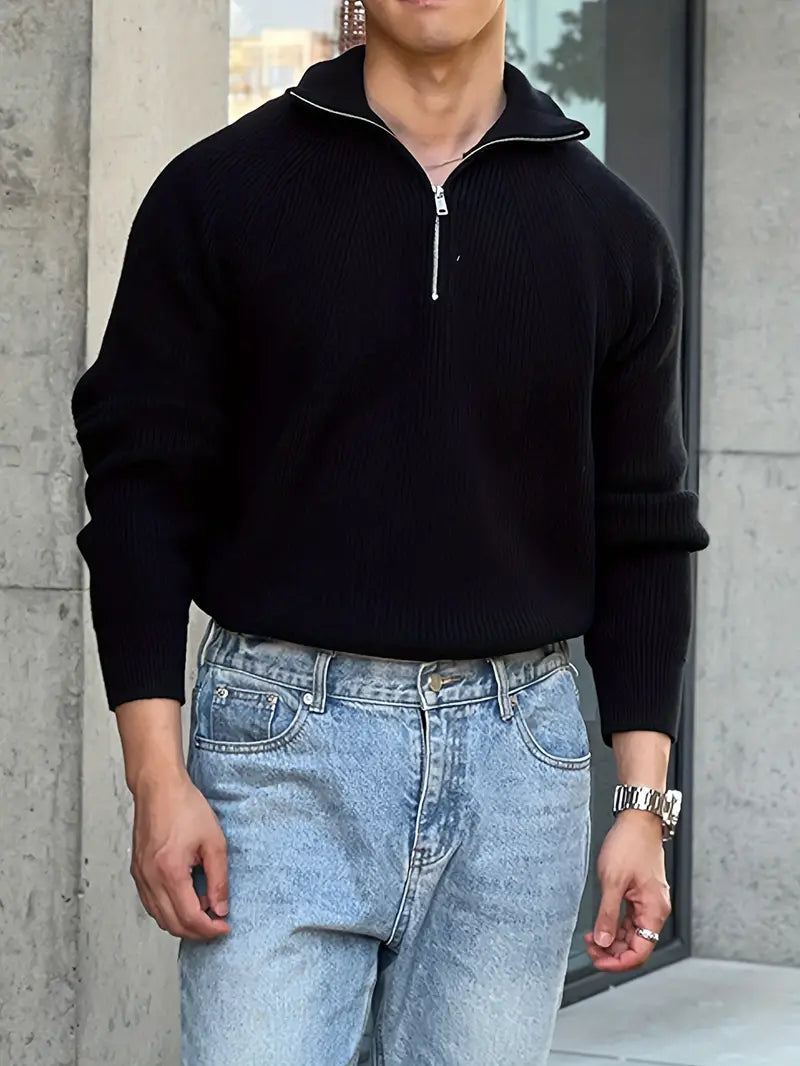 MAX | Trendy Men's Zip-Up Sweater for Effortless Casual Style