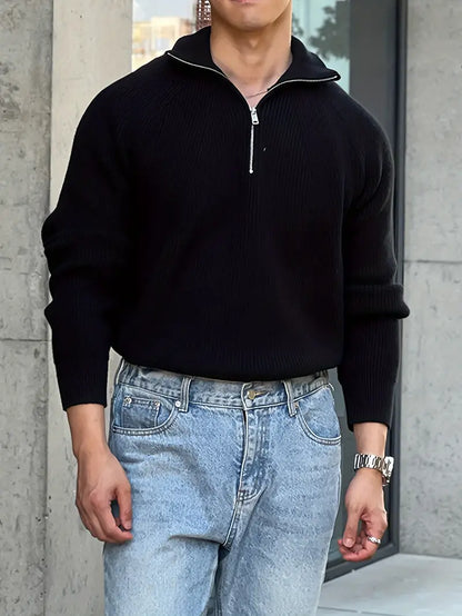 MAX | Trendy Men's Zip-Up Sweater for Effortless Casual Style