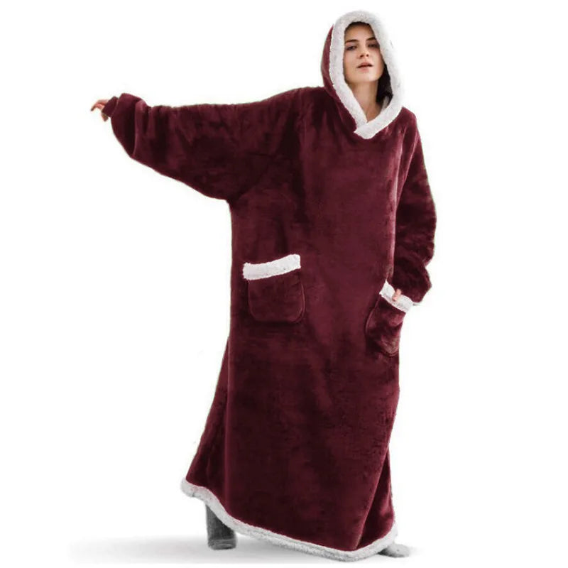 Extra-Large Hooded Blanket Robe