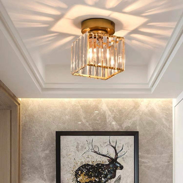 Contemporary Crystal Ceiling Light – CrystalGlow
