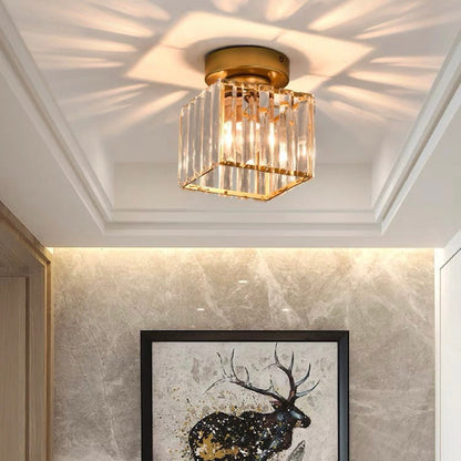 Contemporary Crystal Ceiling Light – CrystalGlow