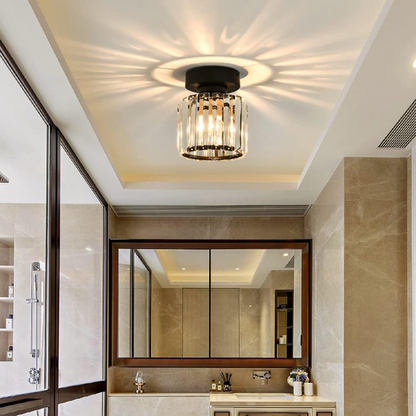 Contemporary Crystal Ceiling Light – CrystalGlow