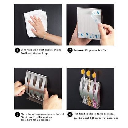 ShowerClip | Rust-Resistant Razor and Toothbrush Holder - Sturdy Mounted Bathroom Organizer