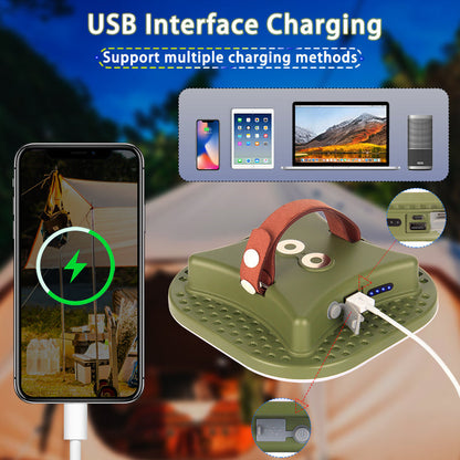 80W Magnetic Solar LED Camping Lamp with Zoom Feature