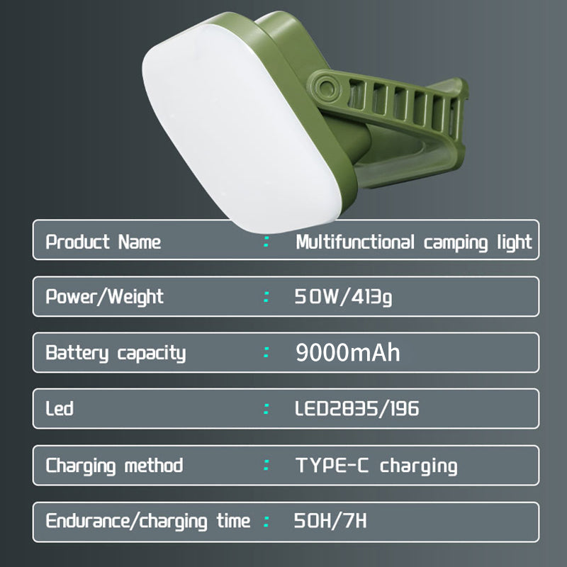 80W Magnetic Solar LED Camping Lamp with Zoom Feature