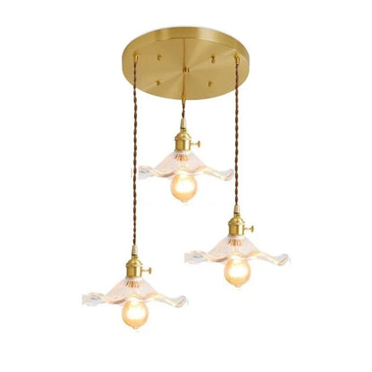 Nordic LED Pendant Light | Vibrant Glass and Copper Fixture for Bedroom, Living Room, and Bar