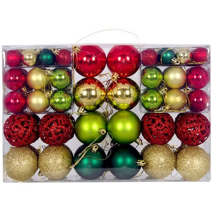 Set of Oversized Christmas Ornaments for Celebrations