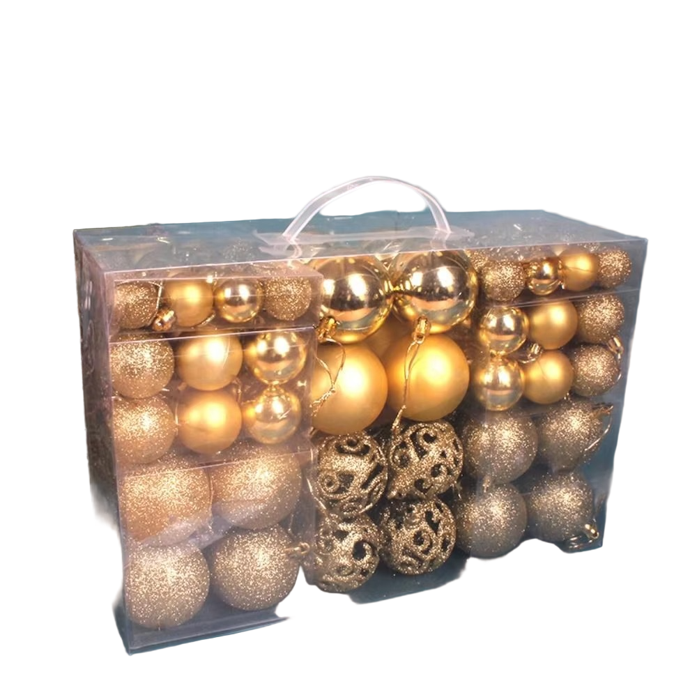 Set of Oversized Christmas Ornaments for Celebrations