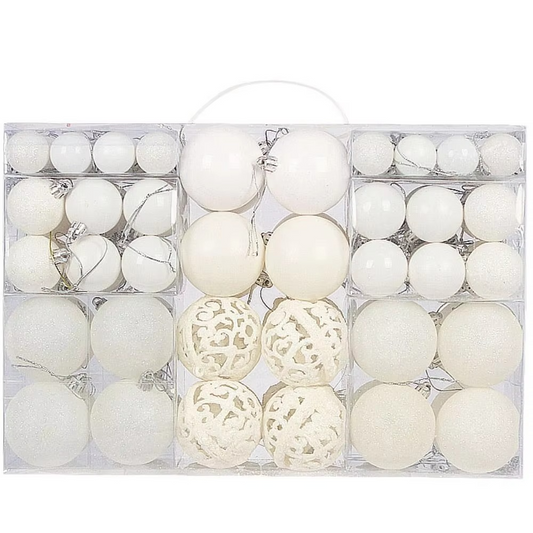 Set of Oversized Christmas Ornaments for Celebrations
