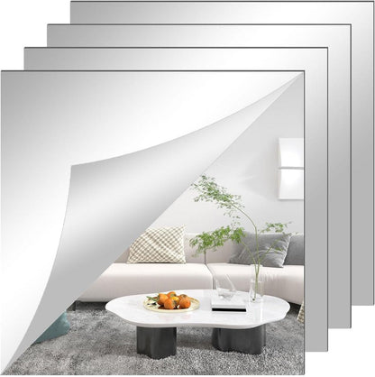 Ultra-Flexible Shatterproof Mirror Wall Decal - Safe and Durable