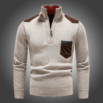 BELVA - Cozy Men's Winter Zip-Up Sweater
