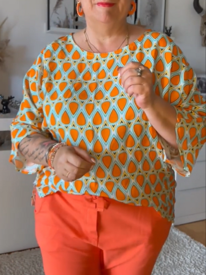Stylish Colorful Fall Blouse