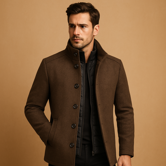 Floris Men's Elegant Wool Coat