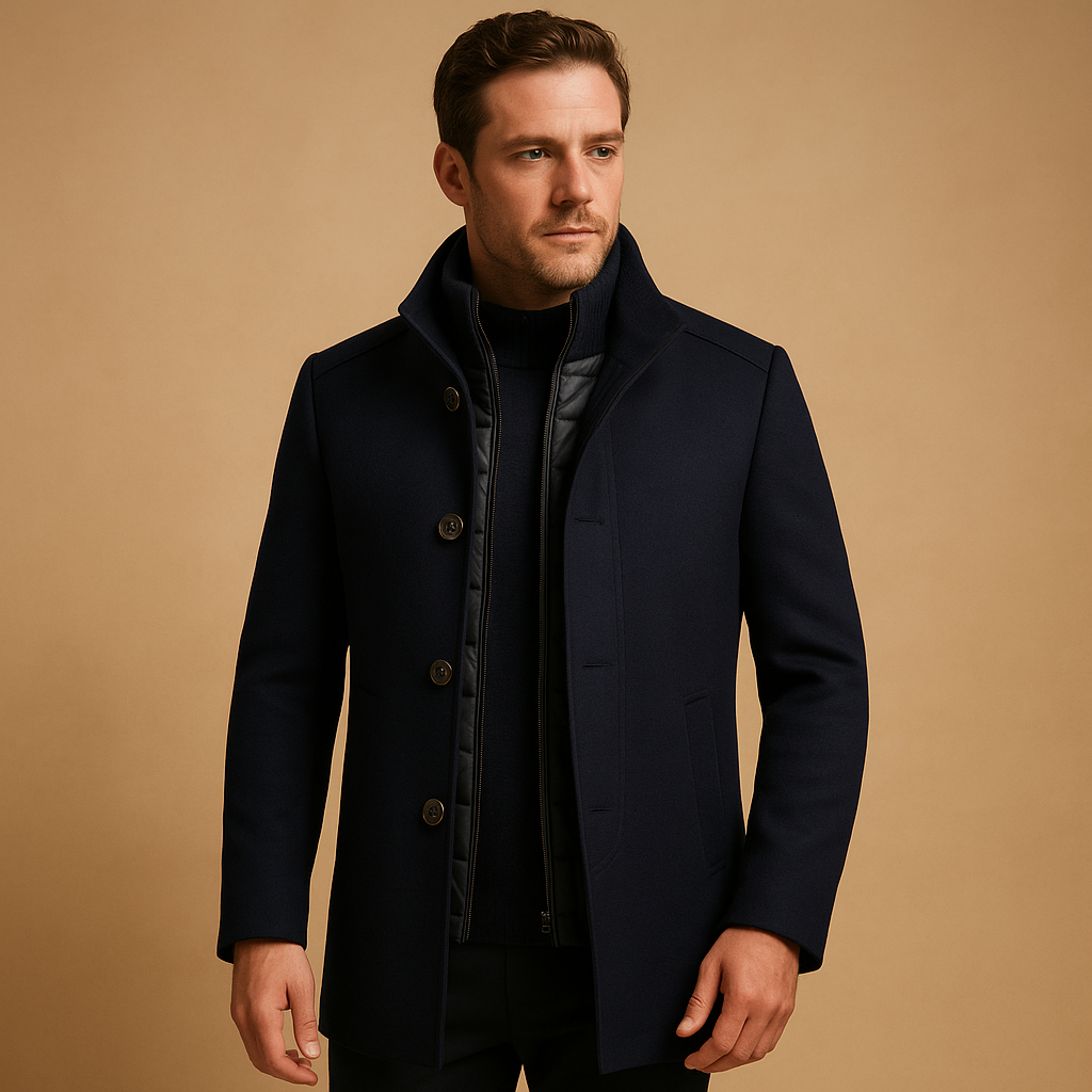 Floris Men's Elegant Wool Coat