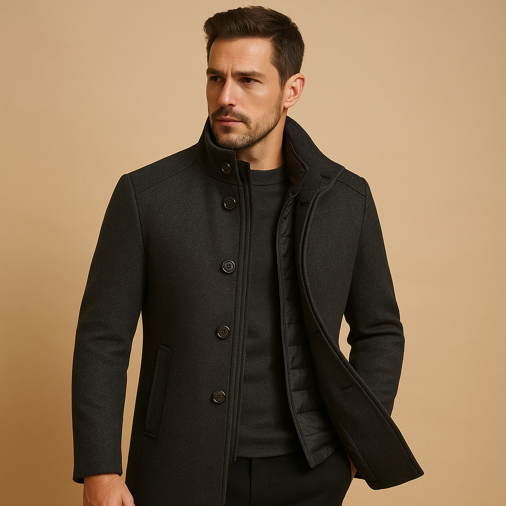 Floris Men's Elegant Wool Coat
