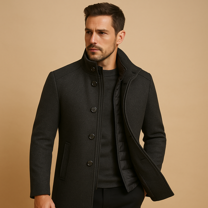 Floris Men's Elegant Wool Coat