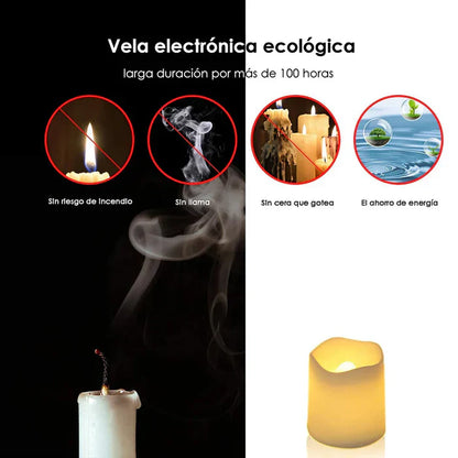 GlowFlicker - 24-Piece Flameless LED Candle Set