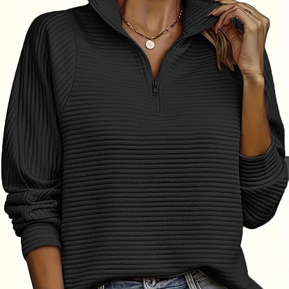 Elise | Cozy Textured Long Sleeve Sweatshirt