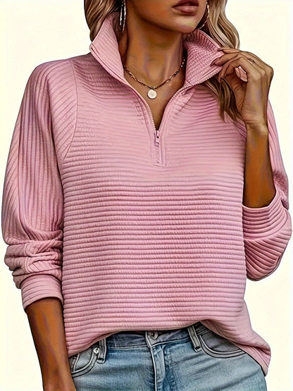 Elise | Cozy Textured Long Sleeve Sweatshirt
