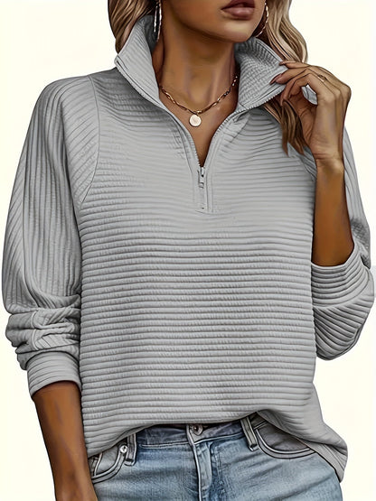 Elise | Cozy Textured Long Sleeve Sweatshirt