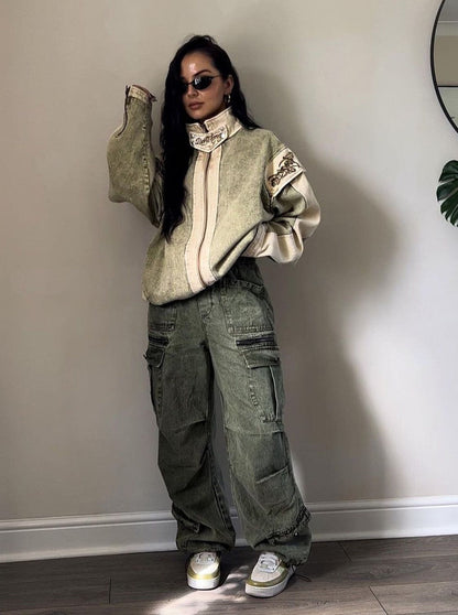 Esmée | Adjustable Waist Cargo Jeans