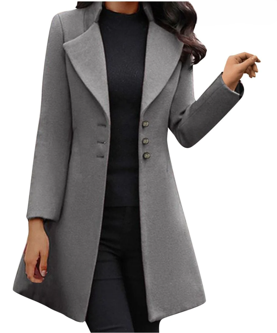 Kiara | Chic Long Sleeve Coat for Women