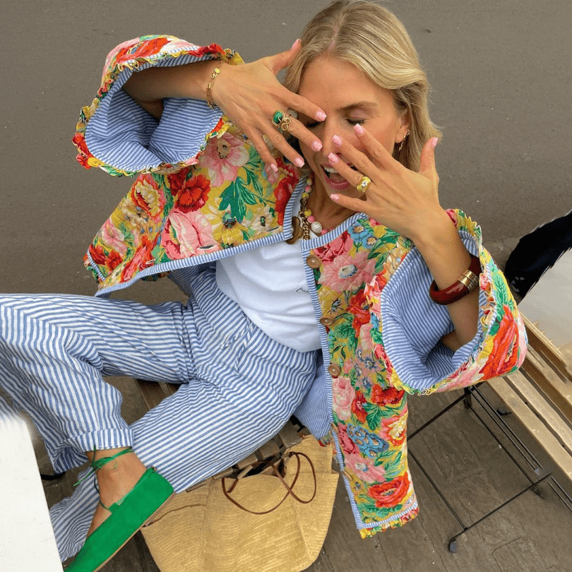 Floral Print Women's Jacket | Chic and Comfortable Style