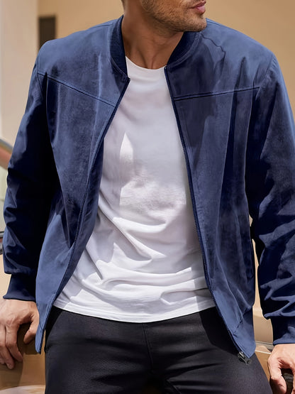 LOMO Men's Round Collar Autumn Jacket