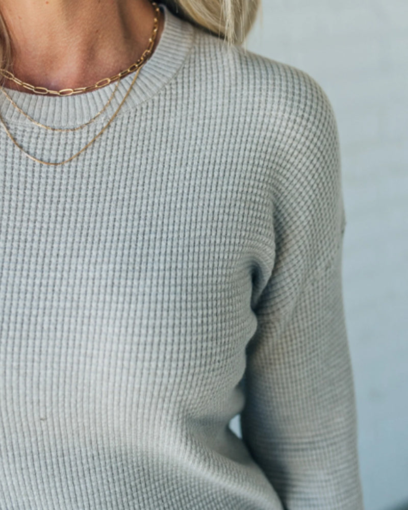Plain Knit Sweatshirt