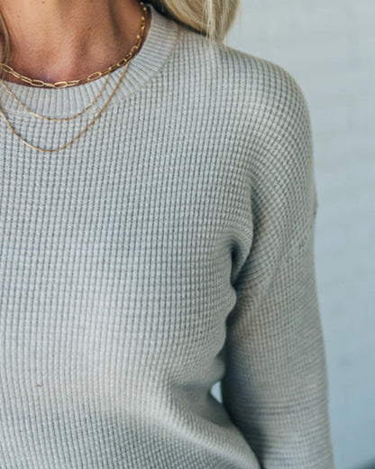 Plain Knit Sweatshirt