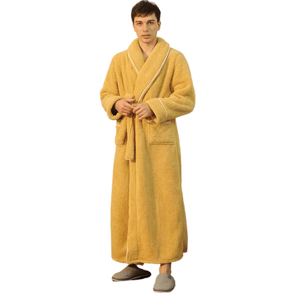 Cozy Fleece Robe with Adjustable Tie Belt