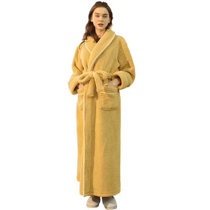 Cozy Fleece Robe with Adjustable Tie Belt